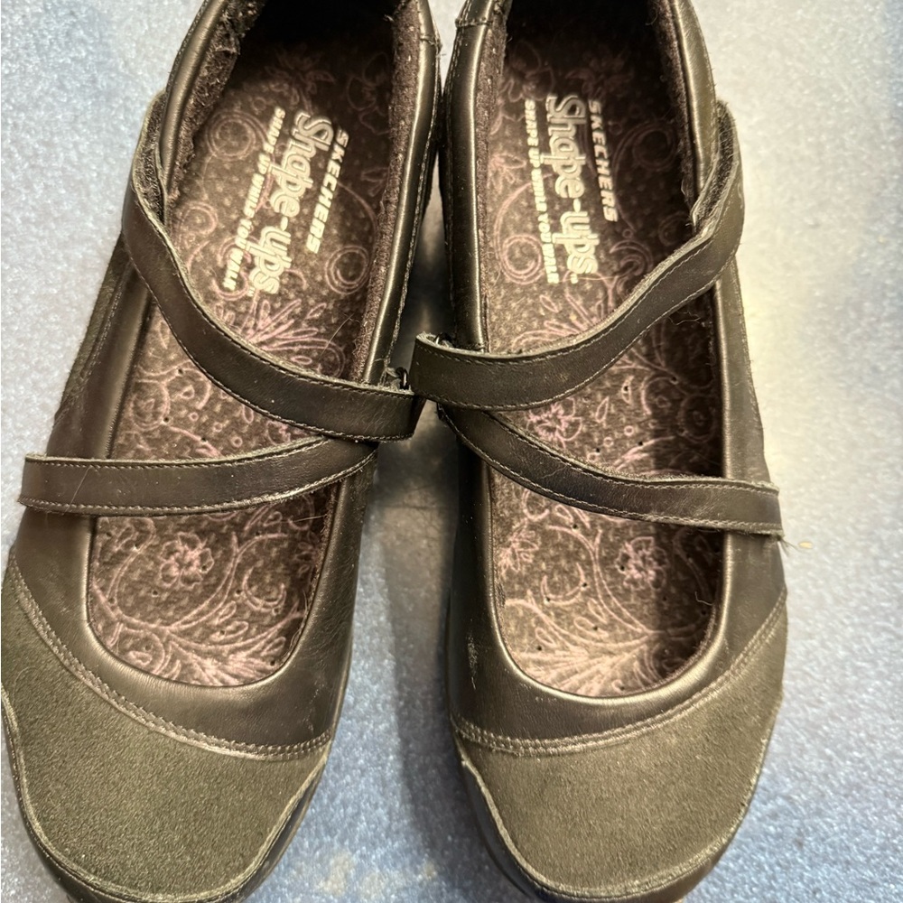 Skechers Women's Black  Mary Jane Shape-up Shoes